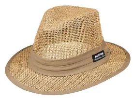 B "Panama Jack BLACKFIN" Matte Seagrass Safari Hat, Style# PJ106