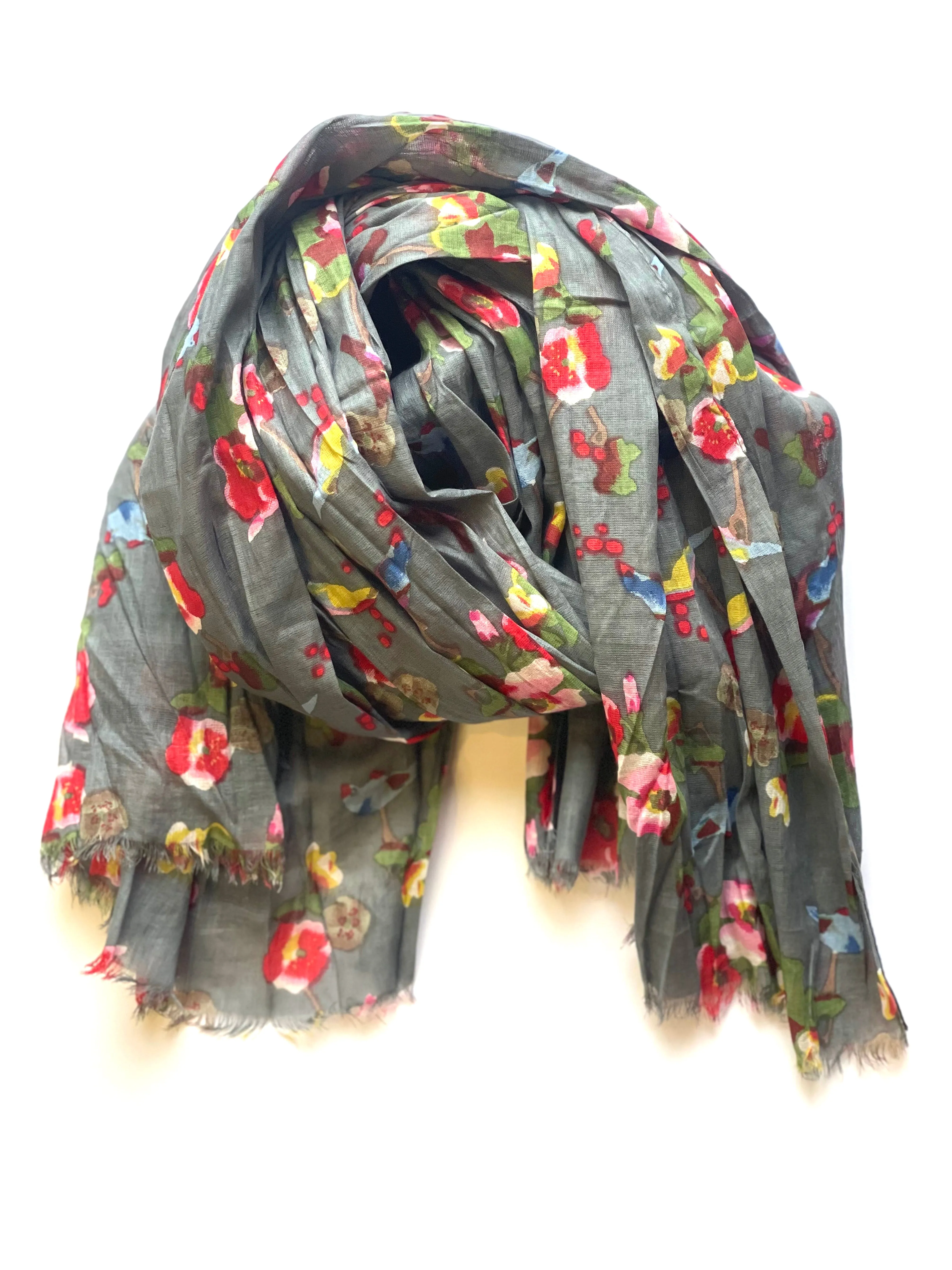 Bird Cotton Scarf