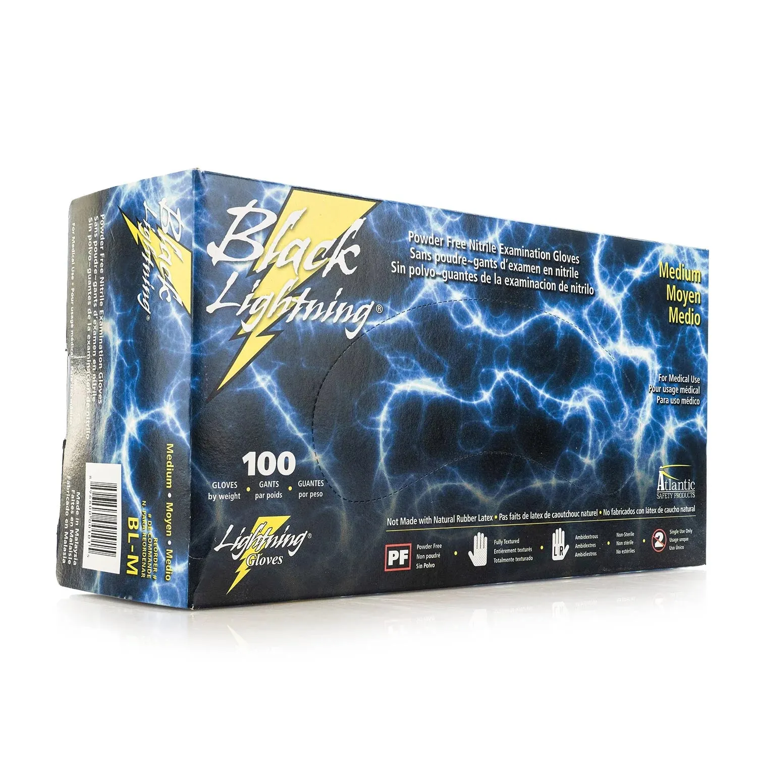 Black Lightning Powder Free Nitrile Gloves