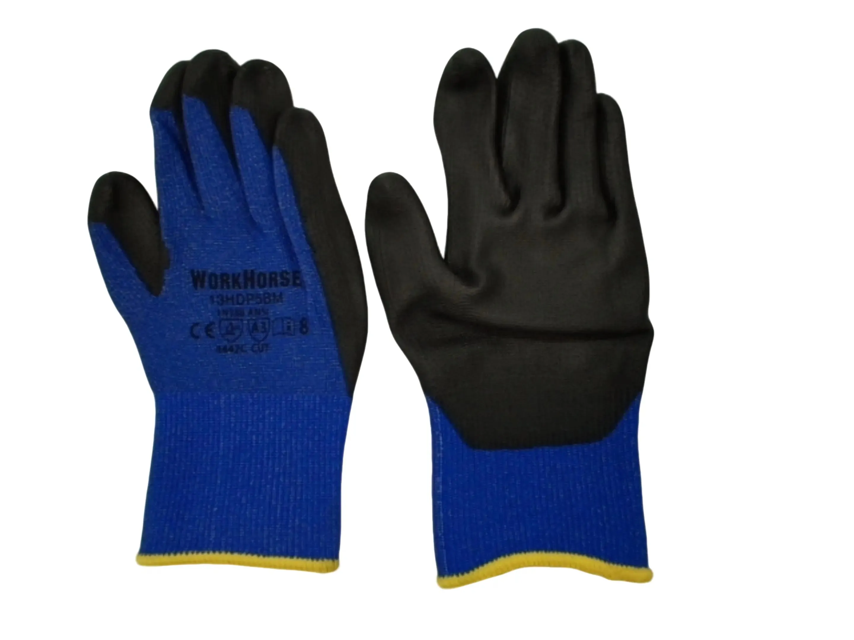 Blue Workhorse High-Density Polyethylene Work Gloves, Medium