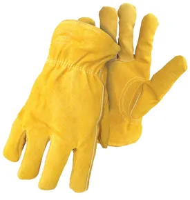 Boss 7186J Gloves, XL, Keystone Thumb, Elastic Cuff, Yellow :PR: QUANTITY: 1