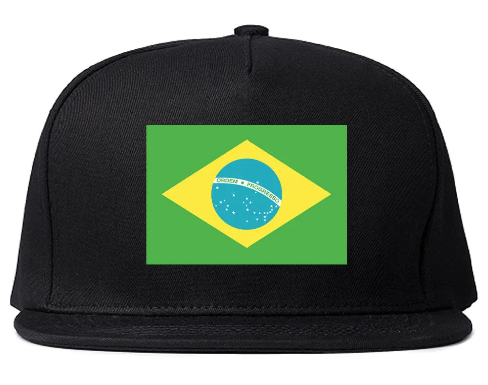 Brazil Flag Country Printed Snapback Hat Cap