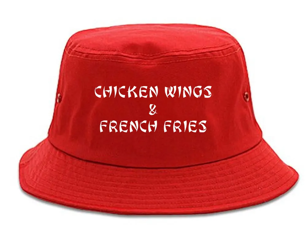 Chicken Wings And French Fries Bucket Hat