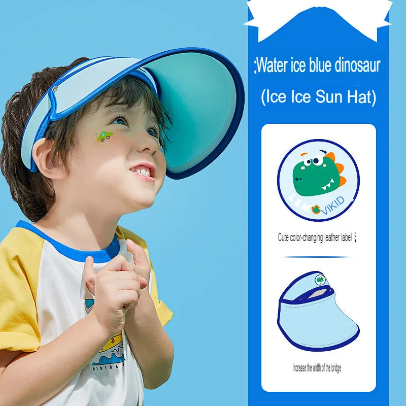 children's sun hat, versatile sun hat, summer empty top hat, children's anti-UV beach sun hat