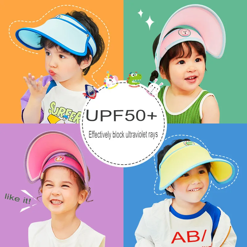 children's sun hat, versatile sun hat, summer empty top hat, children's anti-UV beach sun hat