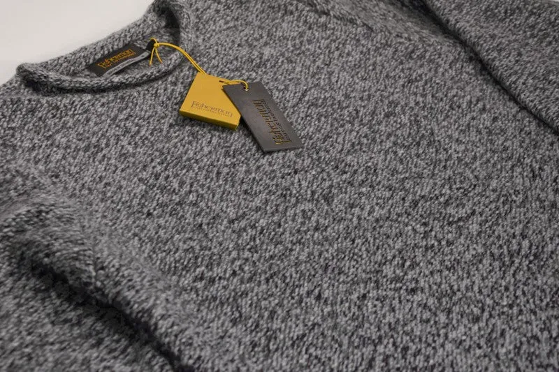 Crew neck with roll edges jumper - Pebble - Fisherman Out of Ireland