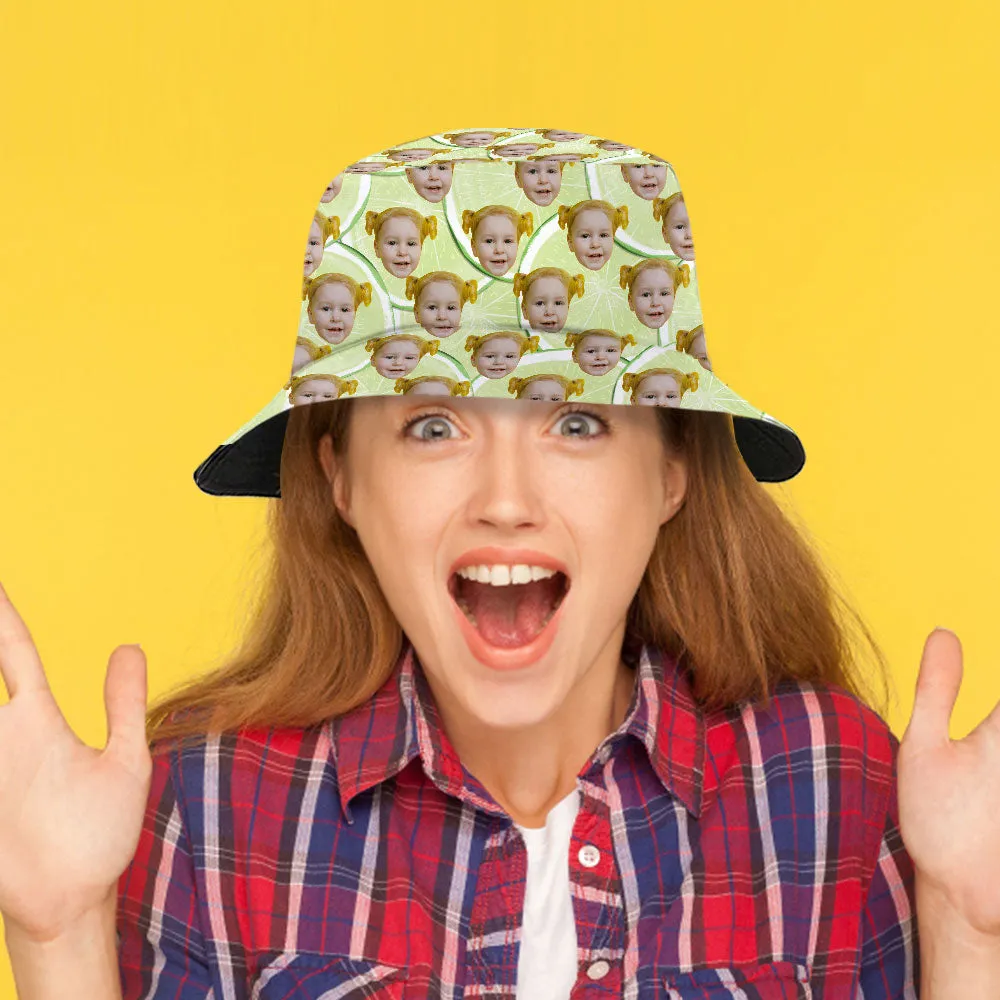 Custom Face Bucket Hat Personalised Lemon Bucket Hat Summer Wide Brim Fisherman Hat Gifts