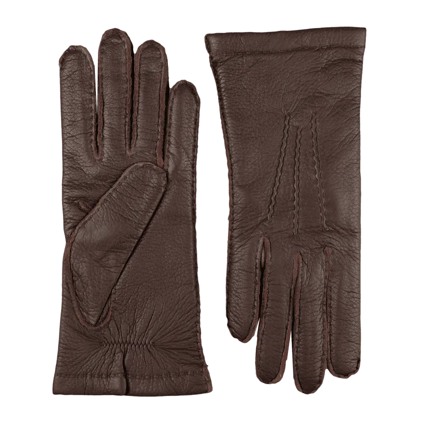 Espresso Cashmere Lined Elk Gloves