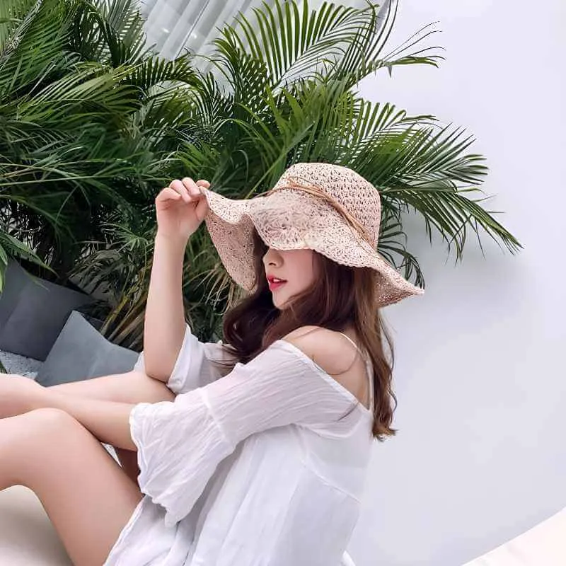 Foldable Raffia Straw Hat