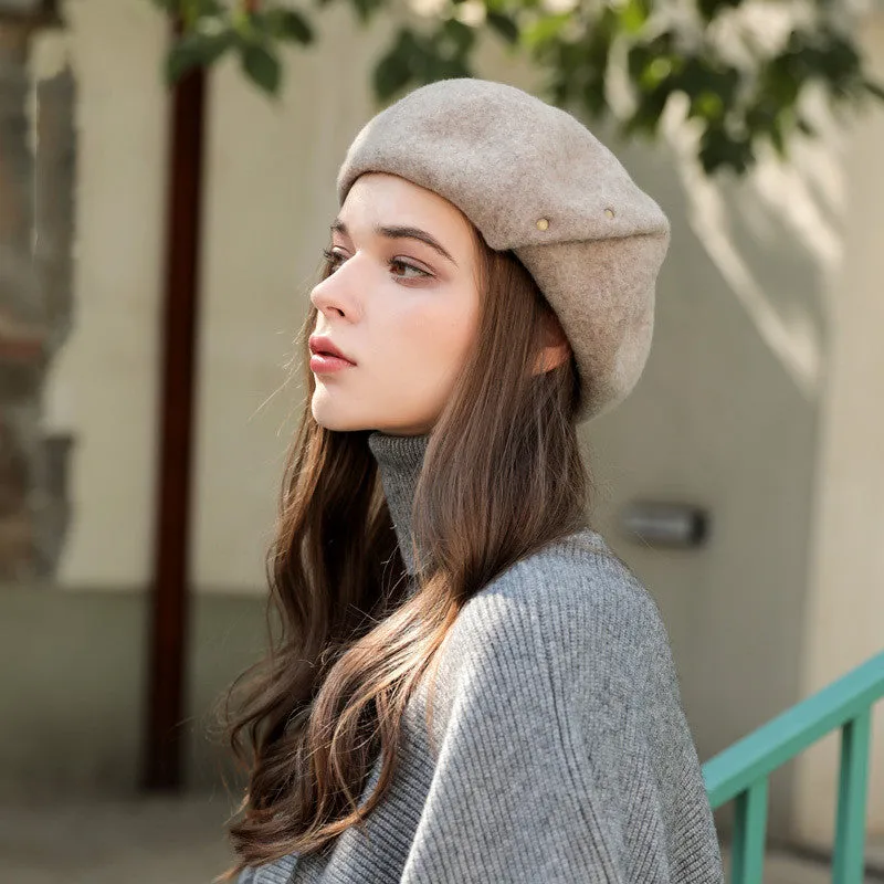 French New Style Ladies Wool Beret Spring And Autumn Models