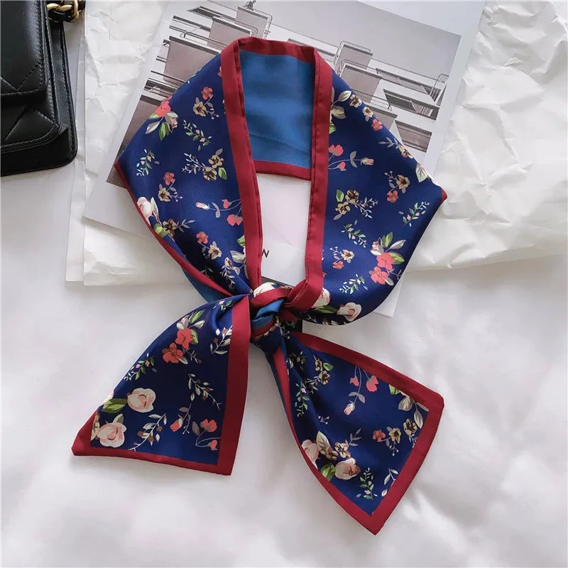 French Retro Silk Scarf Hairband