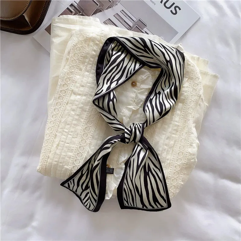 French Retro Silk Scarf Hairband