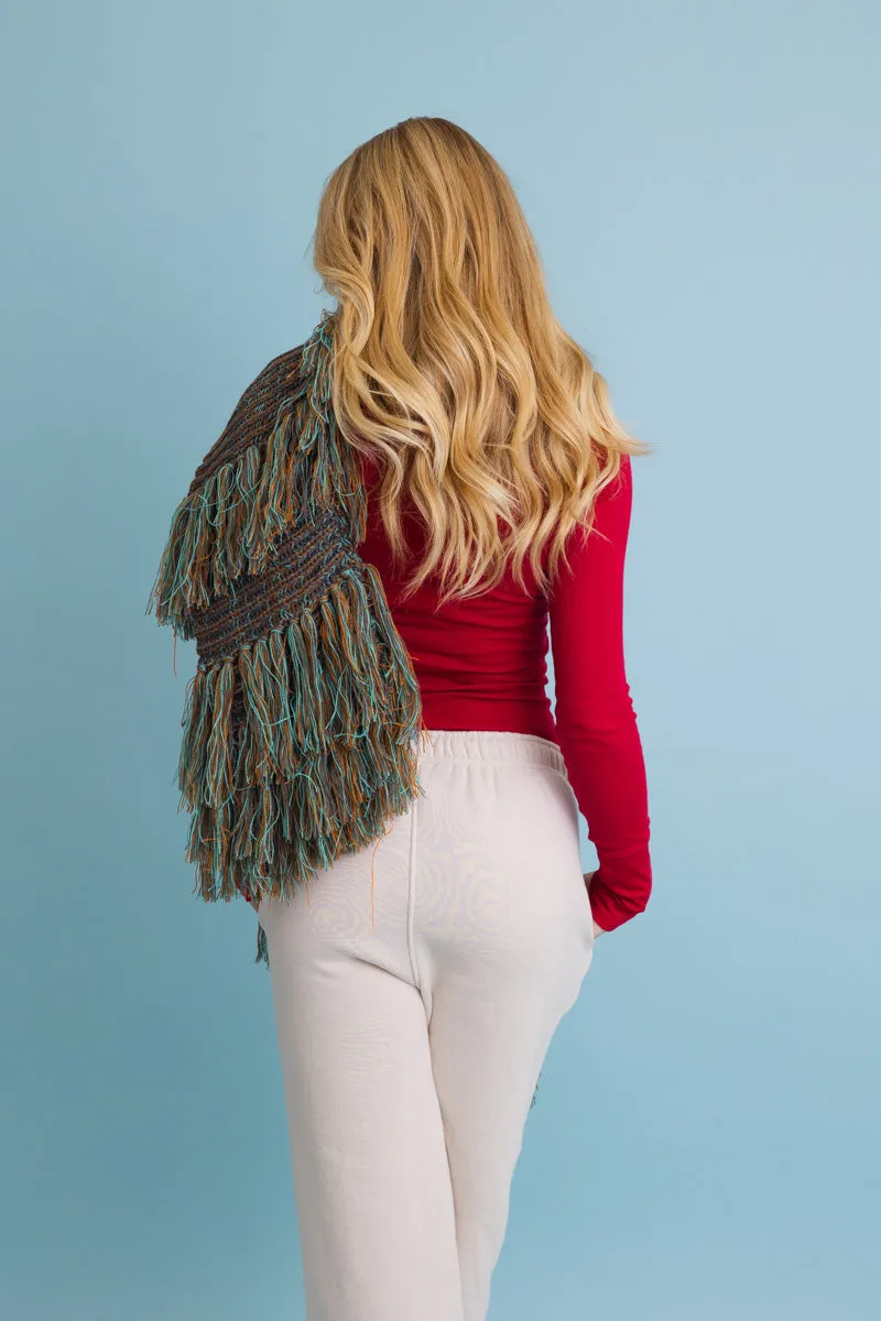 Fun & Fluffy Knit Fringe Winter Scarf