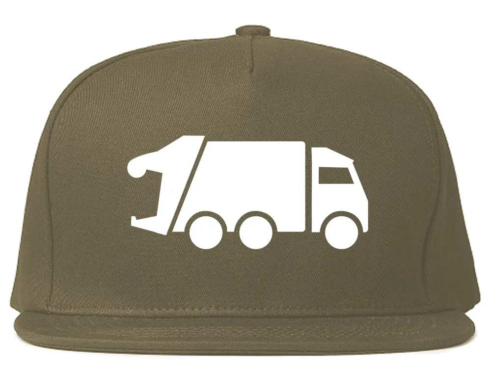 Garbage Truck Mens Snapback Hat