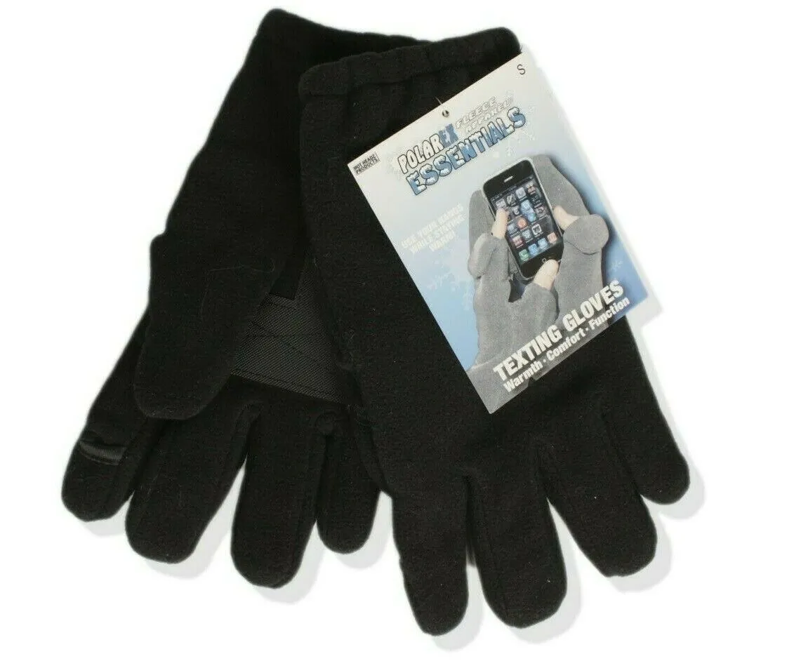 Hot Headz PolarEx Essentials- Texting Gloves -Black - Medium