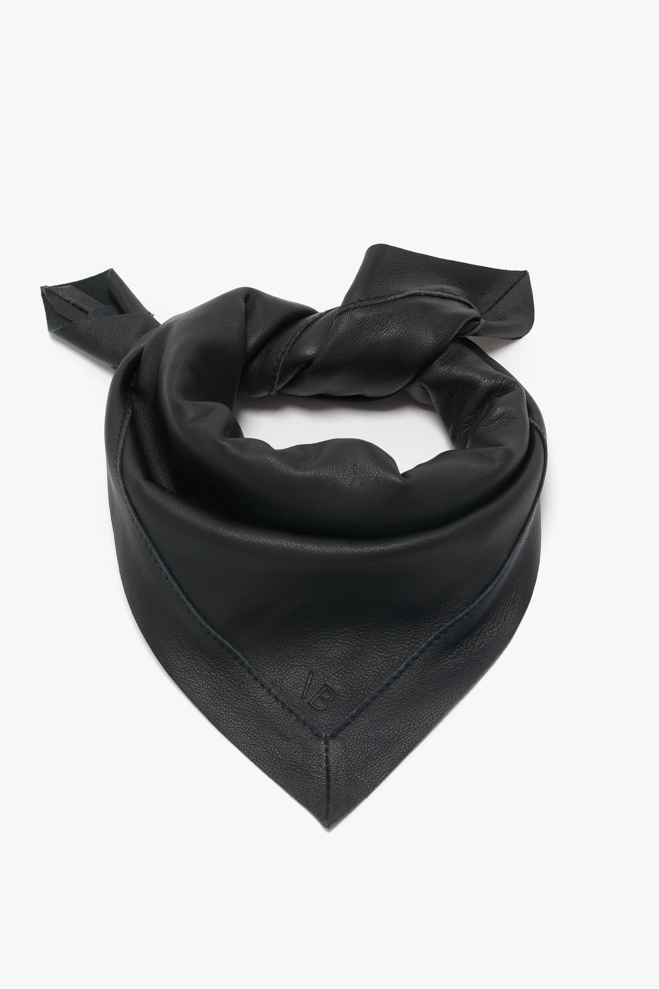 Leather Scarf In Black