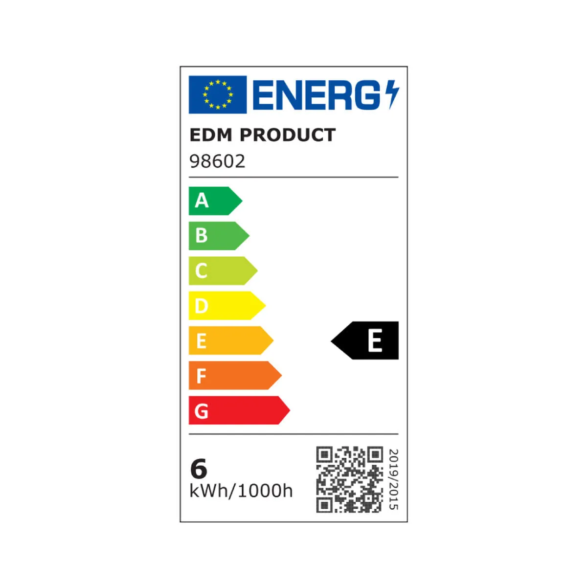 LED lamp EDM E 6 W E27 800 lm ø 9,5 x 14,5 cm (3200 K)