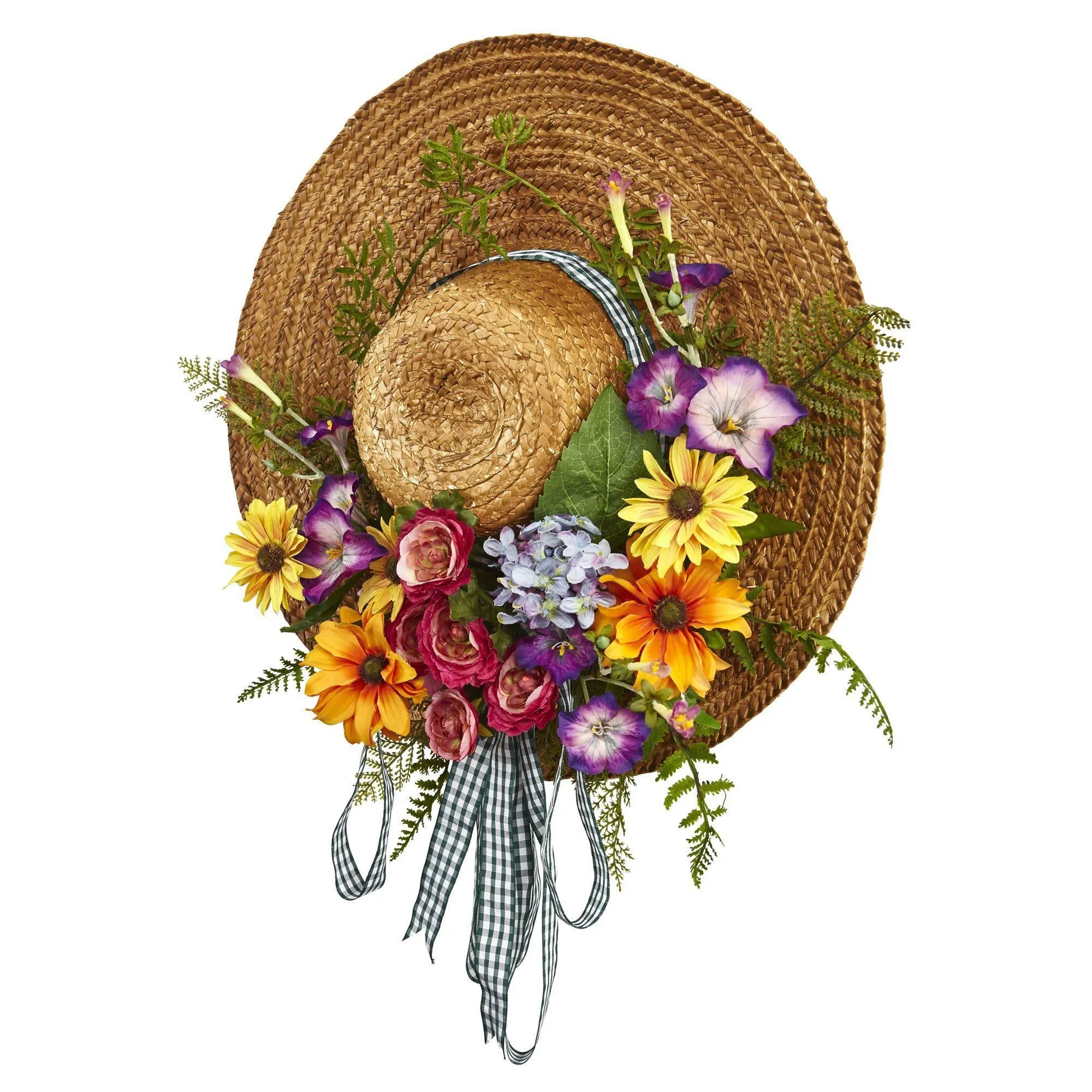 Mixed Flower Hat Wreath