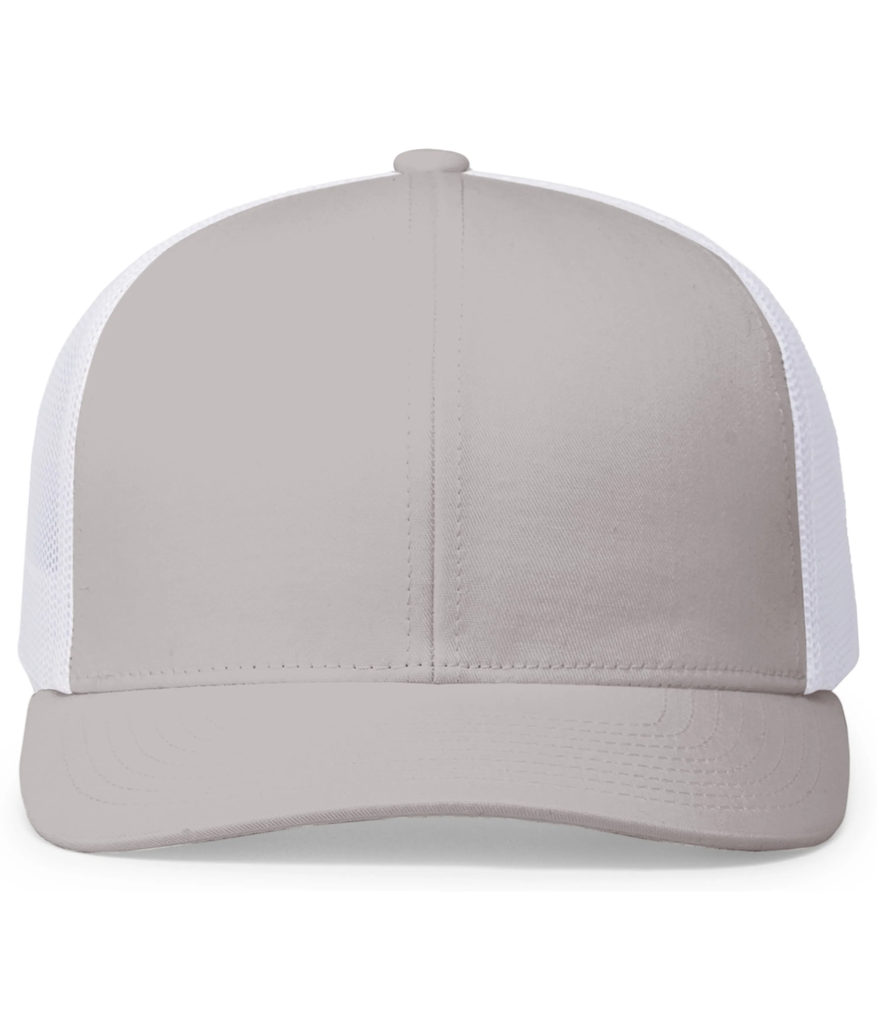 Pacific Headwear Trucker Snapback Cap - Silver/White/Silver