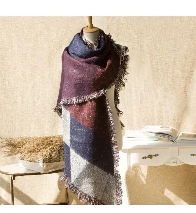 Pretty Raw Edges Imitation Thick Scarf