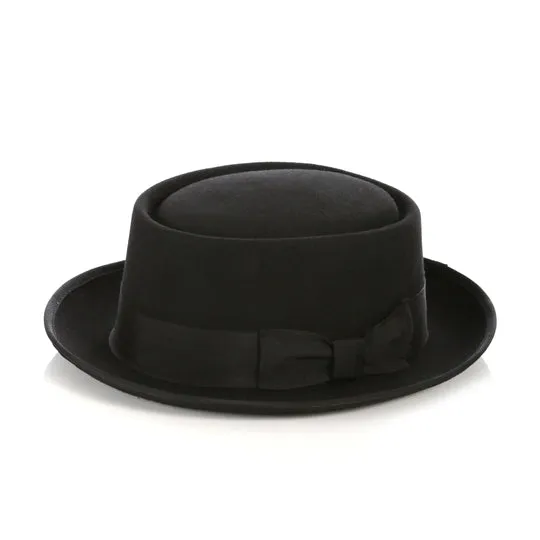 Red Wool Felt Pork Pie Hat