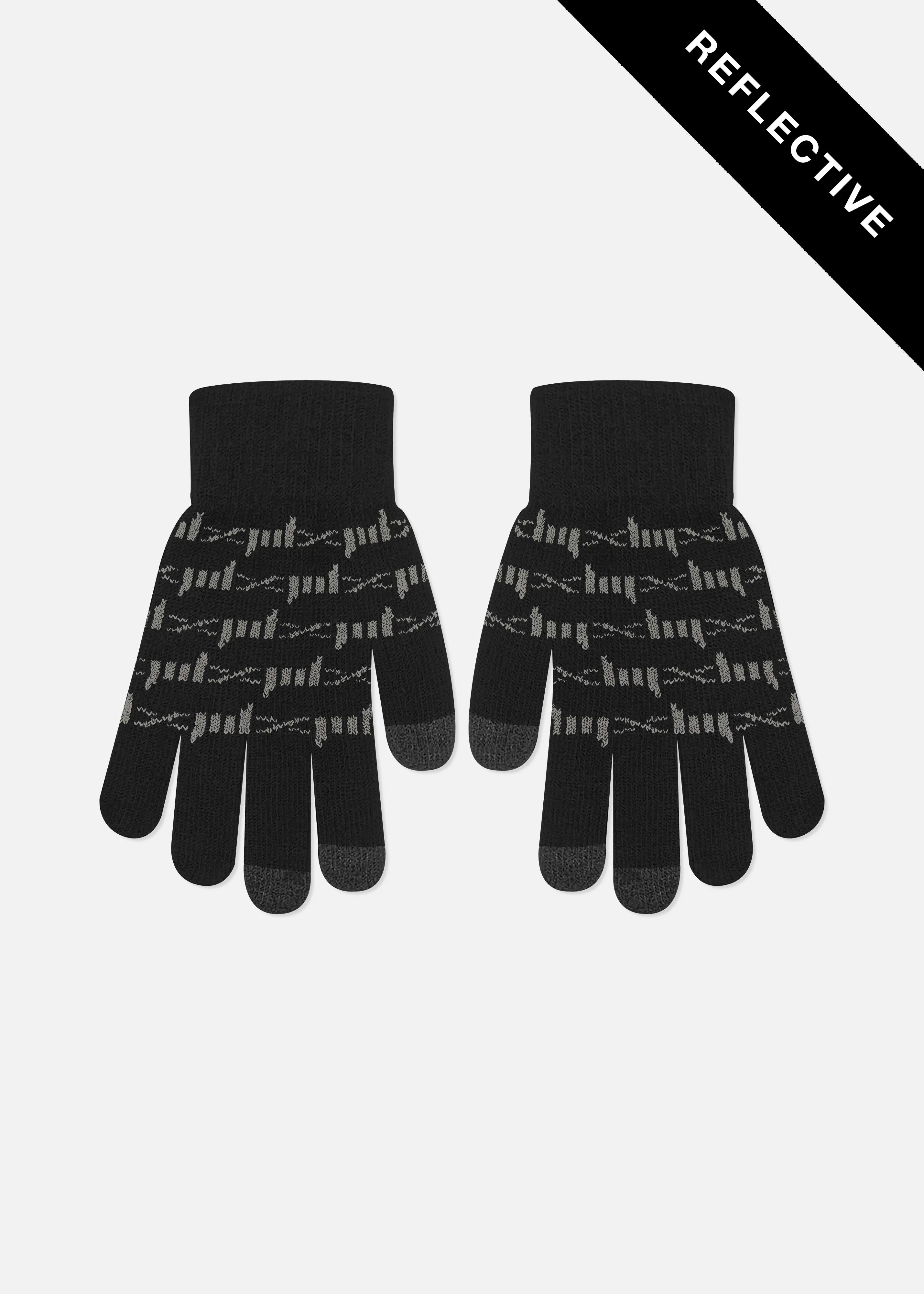 Reflective Barbed Wire Gloves – Black