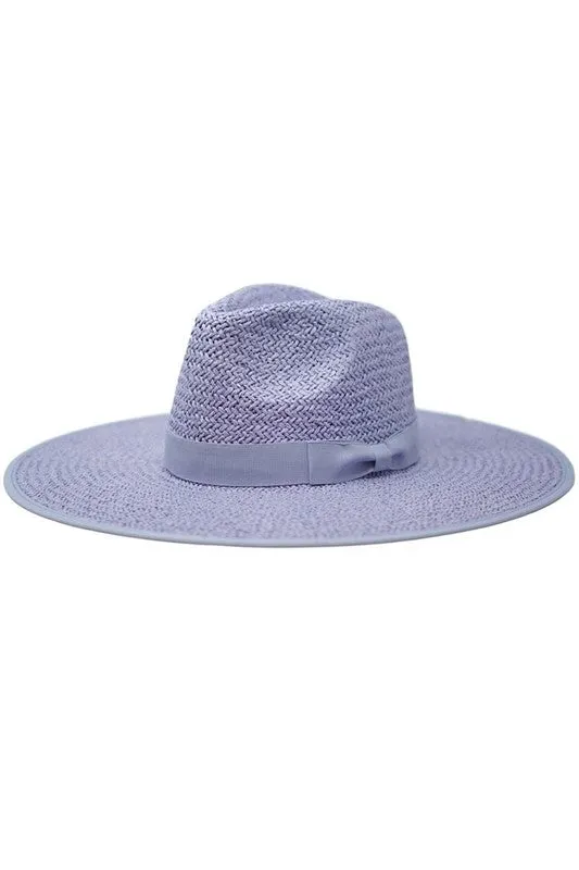 SAIL AWAY - Straw Panama Hat (Powder Blue)