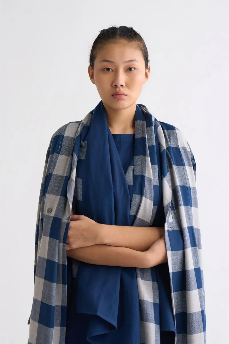 Scarf - Navy/checks