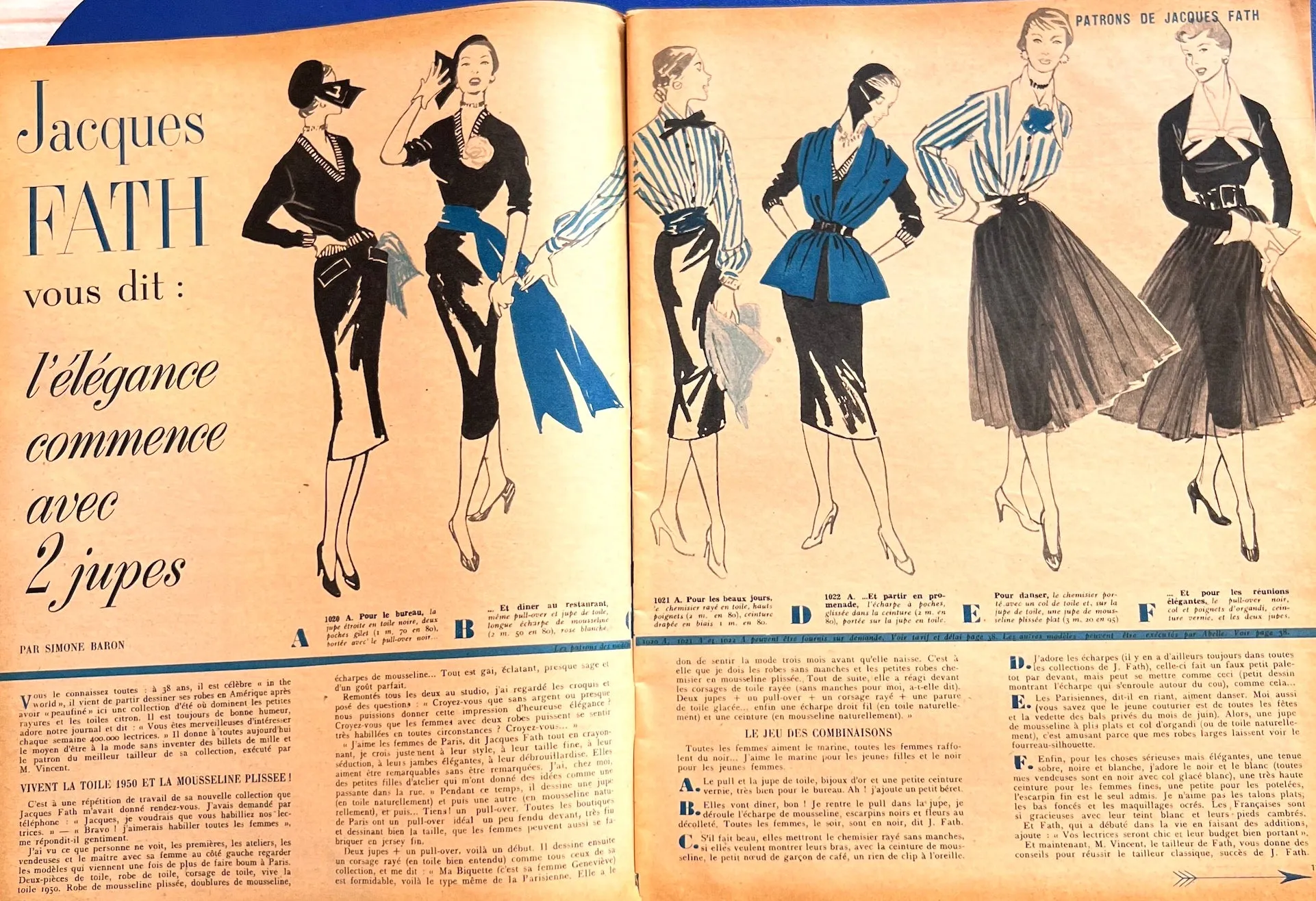 Sunny May 1950 issue of French ELLE.