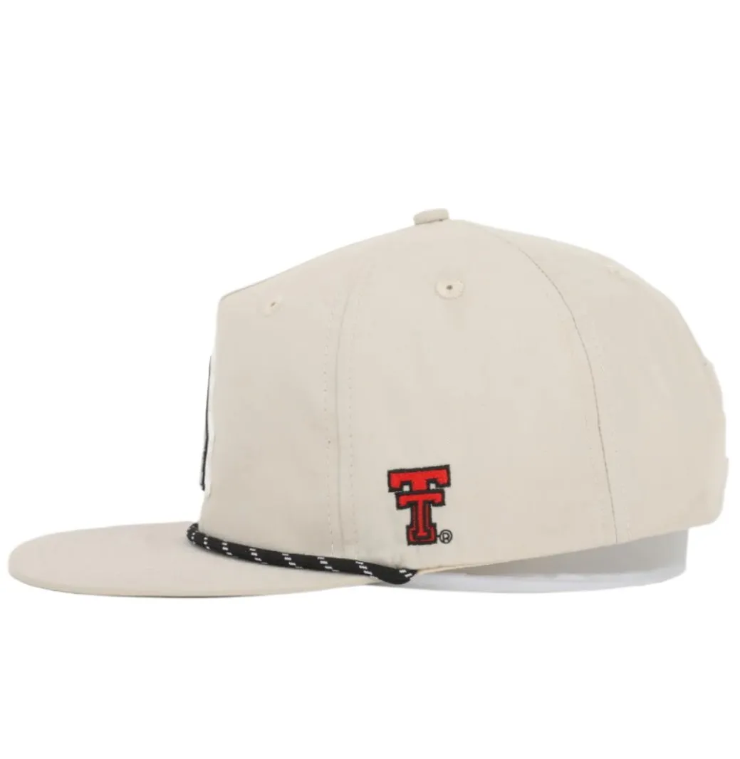 Texas Tech Dark Horse RP "Throwback Jack" PVC Khaki Sport Snapback Cap