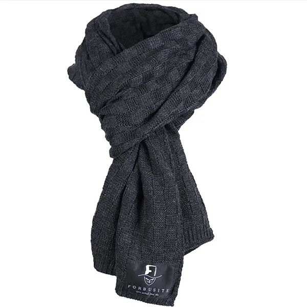 Unisex Daily Square Pattern Soft Knit Winter Scarf