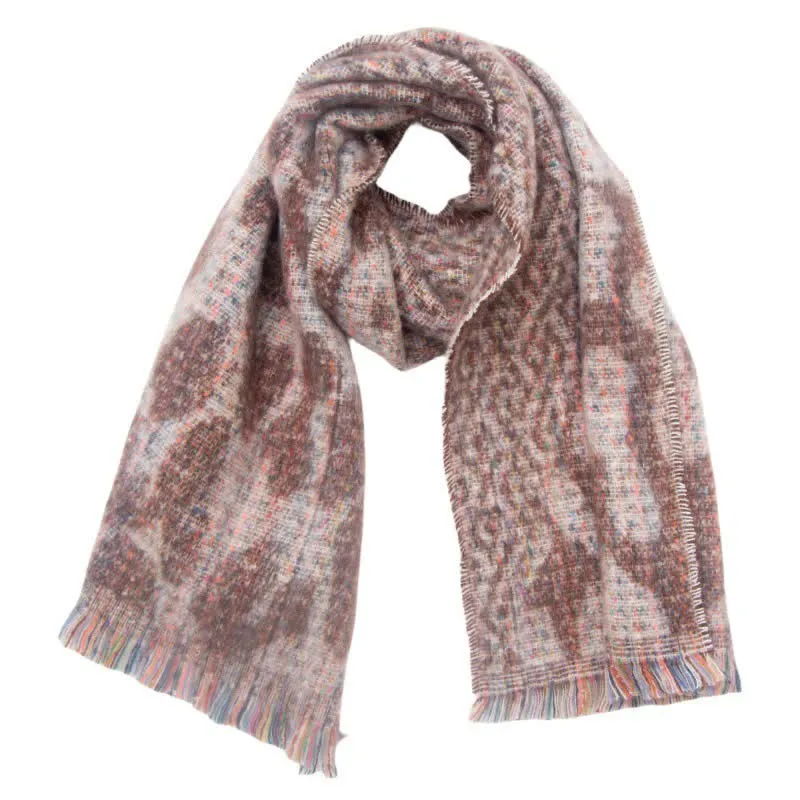 Unisex Pretty Leopard Print Short Fringe Scarf