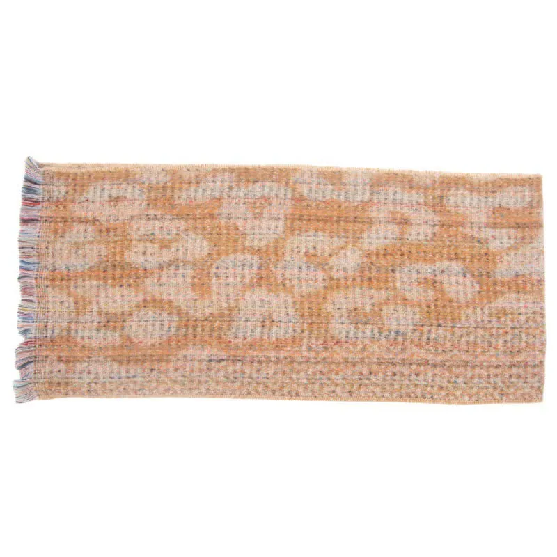 Unisex Pretty Leopard Print Short Fringe Scarf